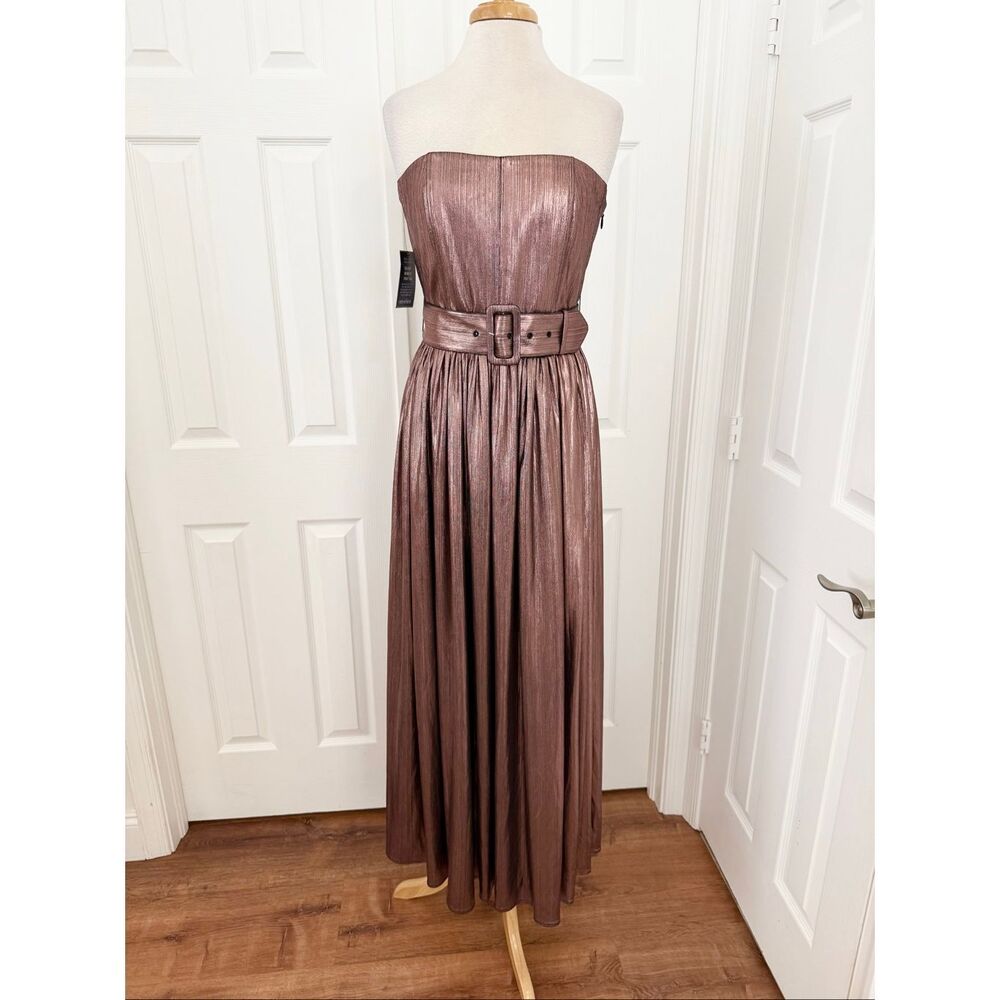 Retrofete Jaden Dress Metallic Rose Gold L Strapless Gown